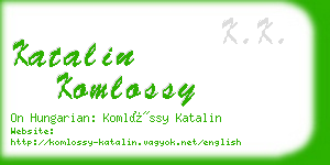 katalin komlossy business card